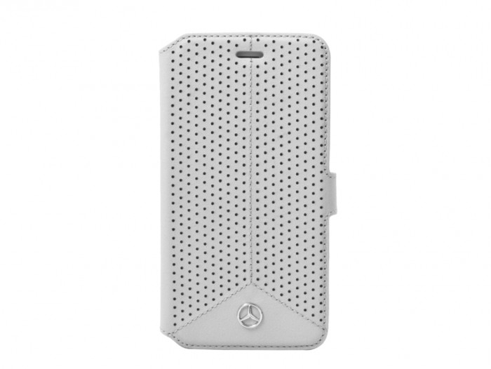 mb pure line genuine leather booktype grey MEFLBKP6PEGR -front